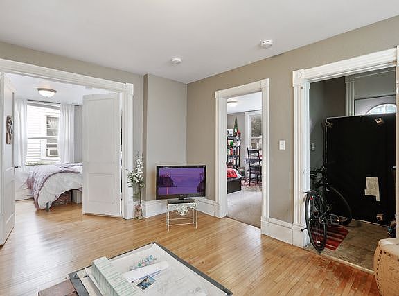 Living Room, Double doors open into second bedroom