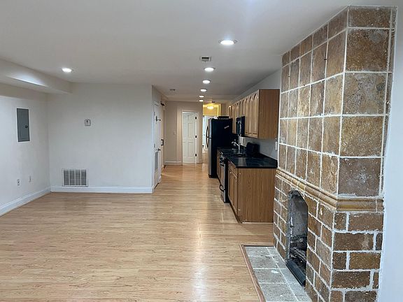 large open living/dining area