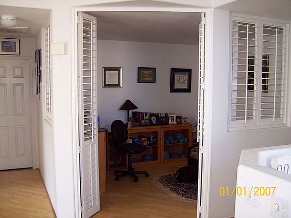 DEN OR OFFICE-CUSTOM PLANTATION SHUTTERS FOR PRIVIACY