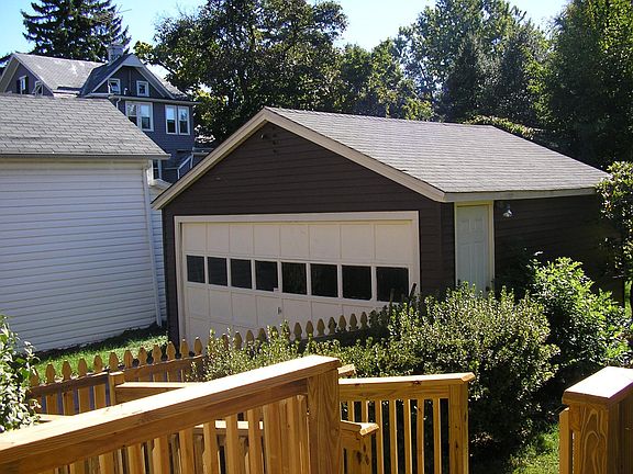 two car garage from deck