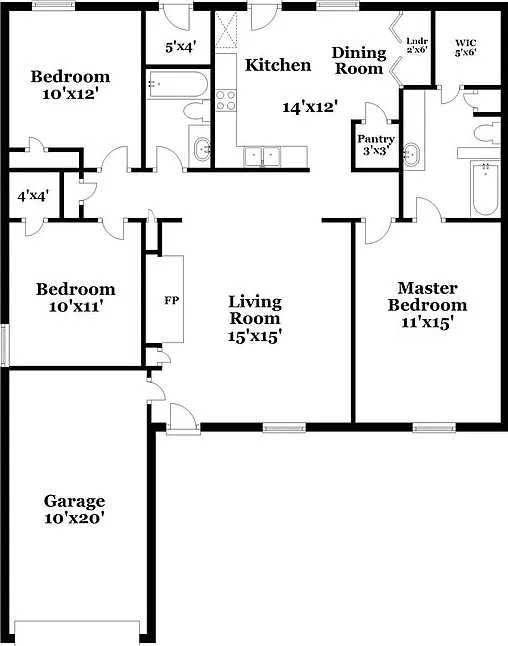 3 bed, 2.0 bath, 1242 sqft, $1,740 — Photo 2