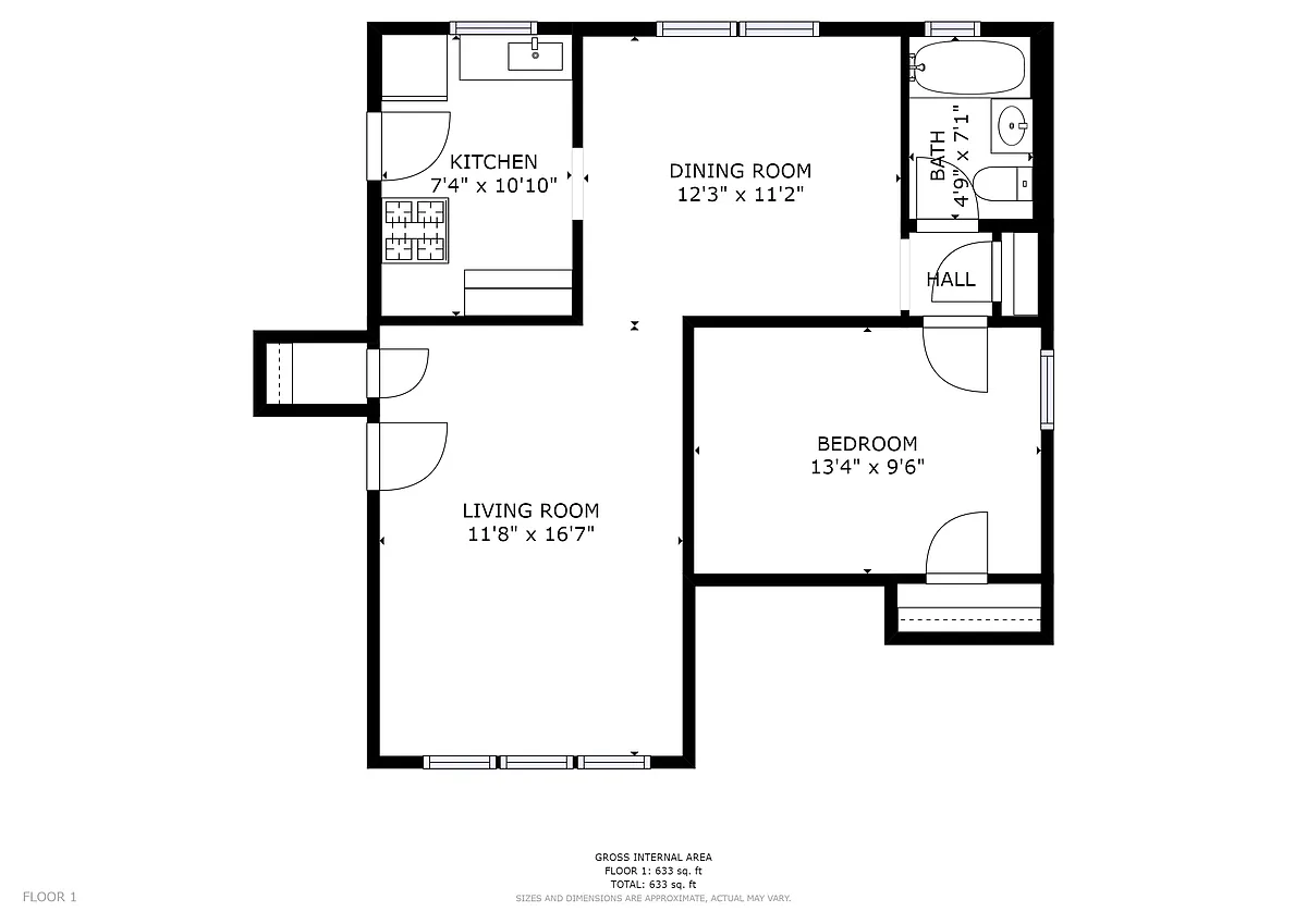 Floor plan One Bedroom