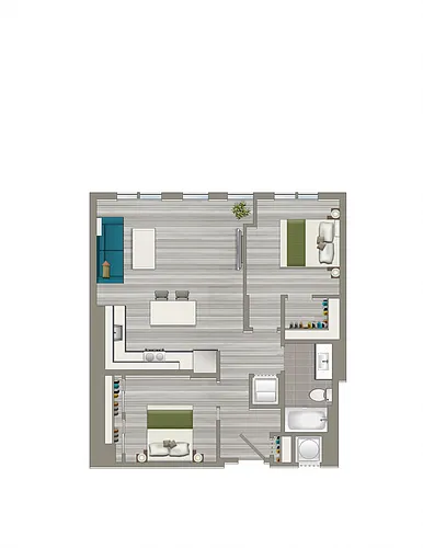 Floor plan 2-1-B