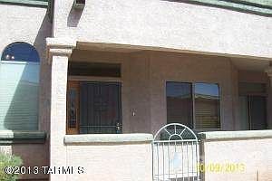 Front view with patio