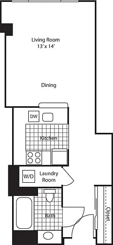 Floor plan Studio 512