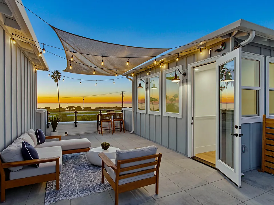 Incredible sunsets in our ocean view private rooftop deck.