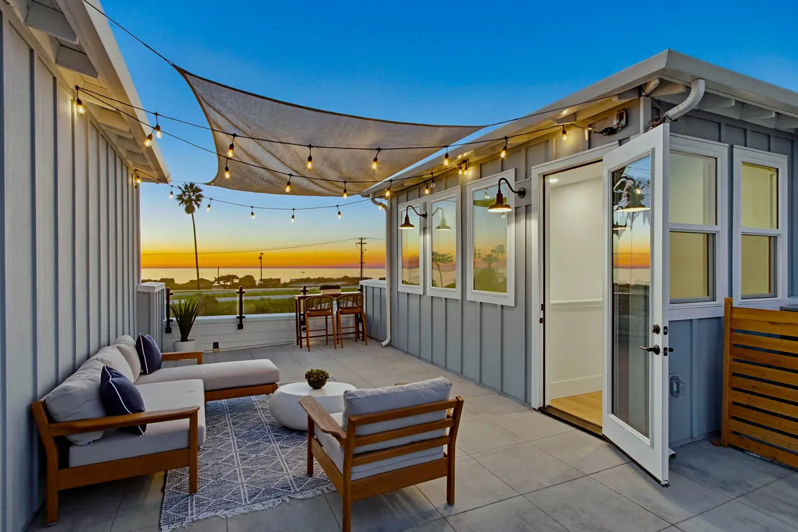 Incredible sunsets in our ocean view private rooftop deck.