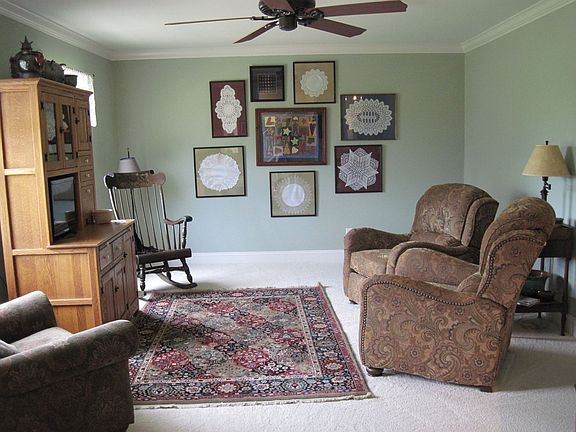 Living room off of the foyer