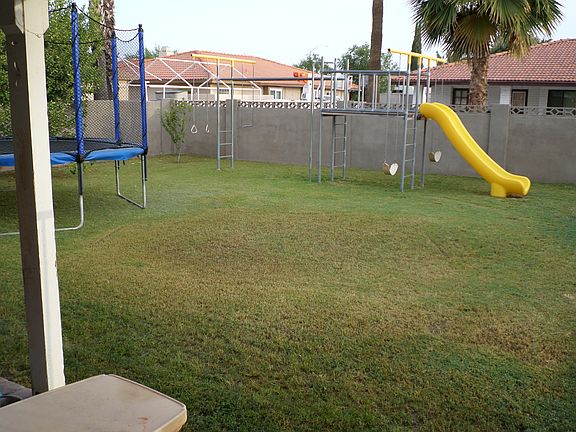 West side of back yard