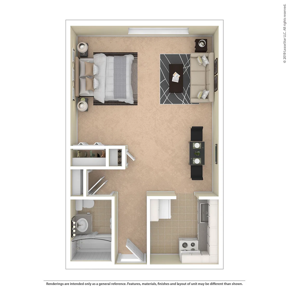 Floor plan Studio, Upper level