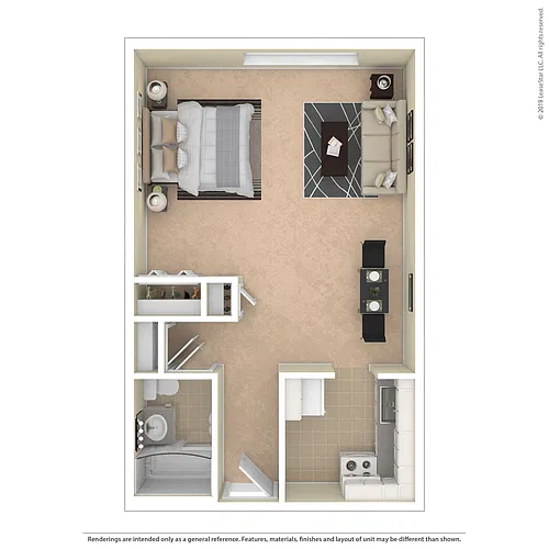 Floor plan Studio, Upper level