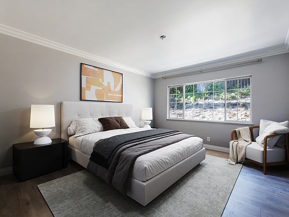 Virtually staged second bedroom suit.