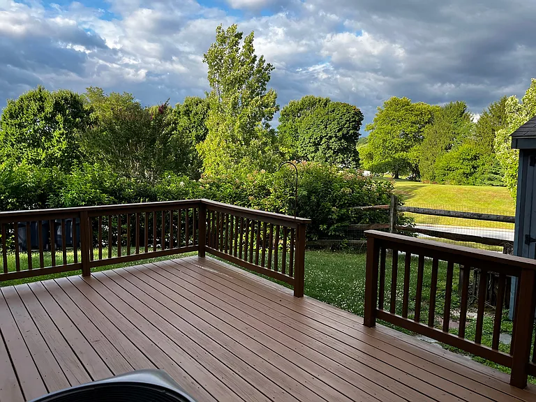 Enclosed backyard and deck