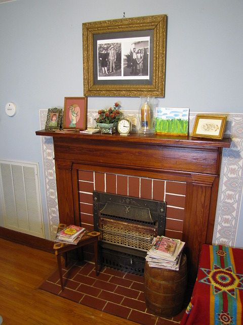 One of three fireplaces