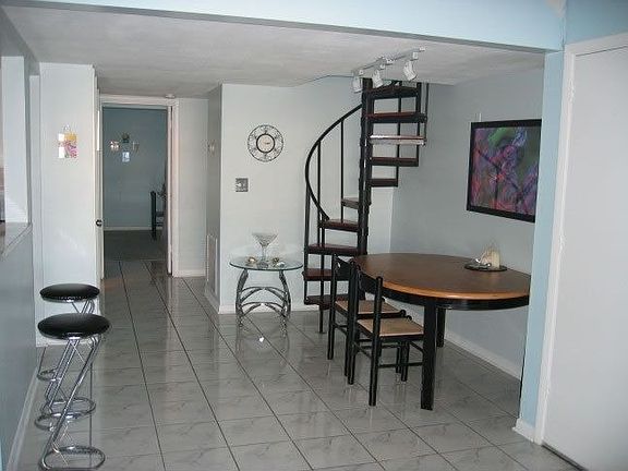 dining area/ hallway to bedroom