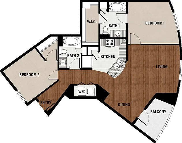 B1 floor plan Bayou on the Bend