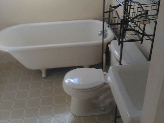 Bathroom with clawfoot tub