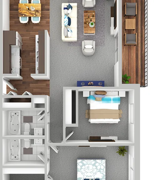 Two Bedroom Floorplan Diagram