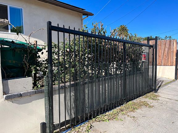 iron gate with code lock