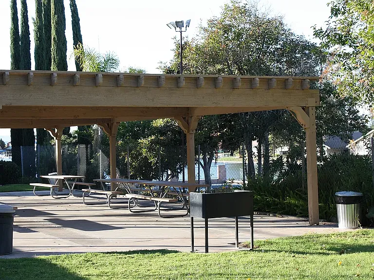 Patio and BBQ area for residents