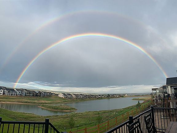 Rainbow over Lk Piñon (deck)