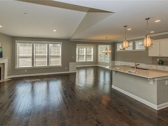 Open floor plan with beautiful hardwoods