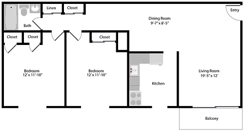 Floor plan Randolph Street - Near Ballston Metro