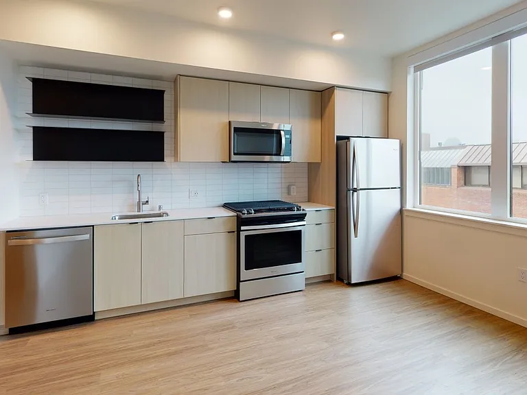 Galley kitchens with built in shelving
