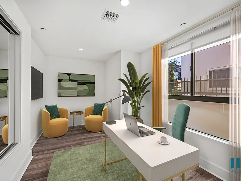 Room with Large-Sized Windows and a Mirrored Closet - Two-Bedroom Two-Bathroom - Unit 108
