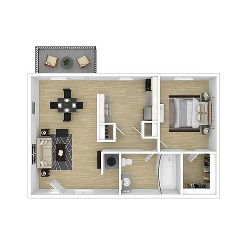 Floor plan One Bedroom