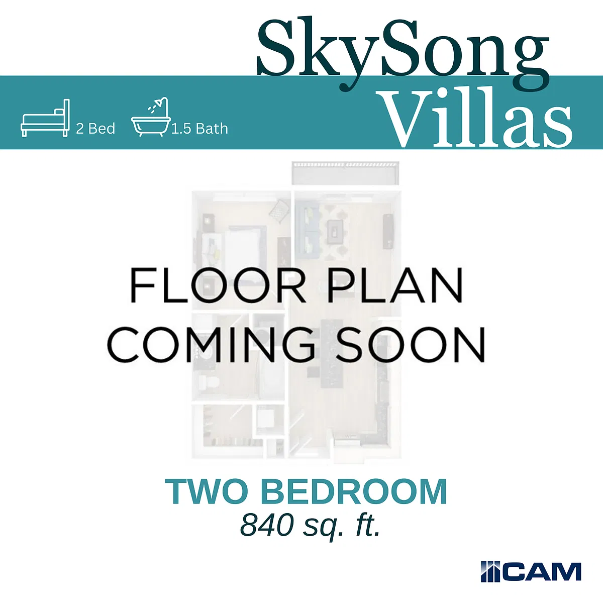 Floor plan 2 Bedrooms, 1.5 Bath