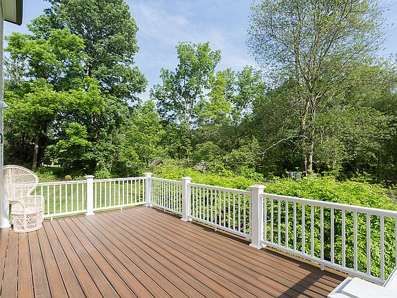 Trex deck overlooking yard