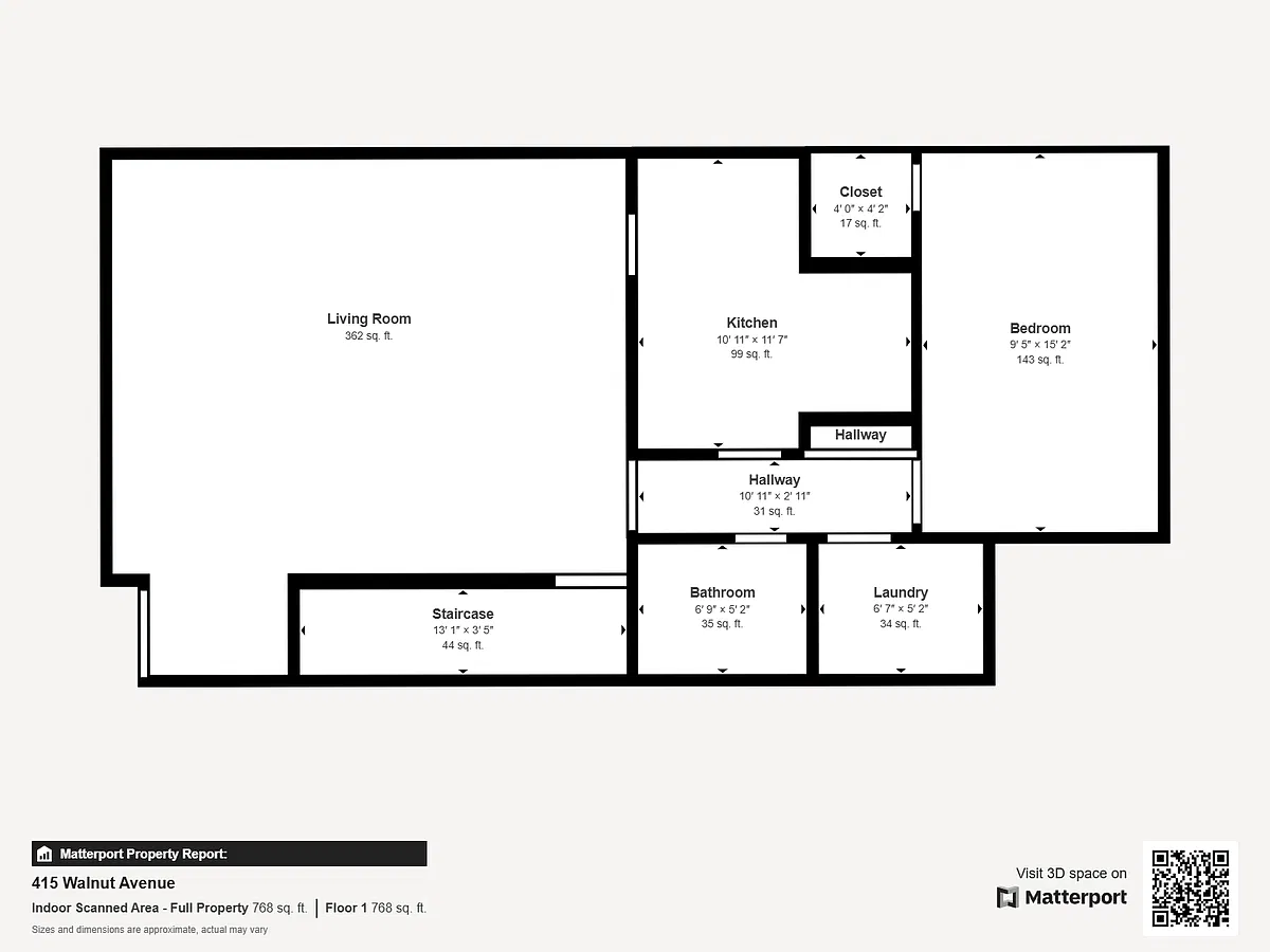 Floor plan 1 Bed 1 Bath