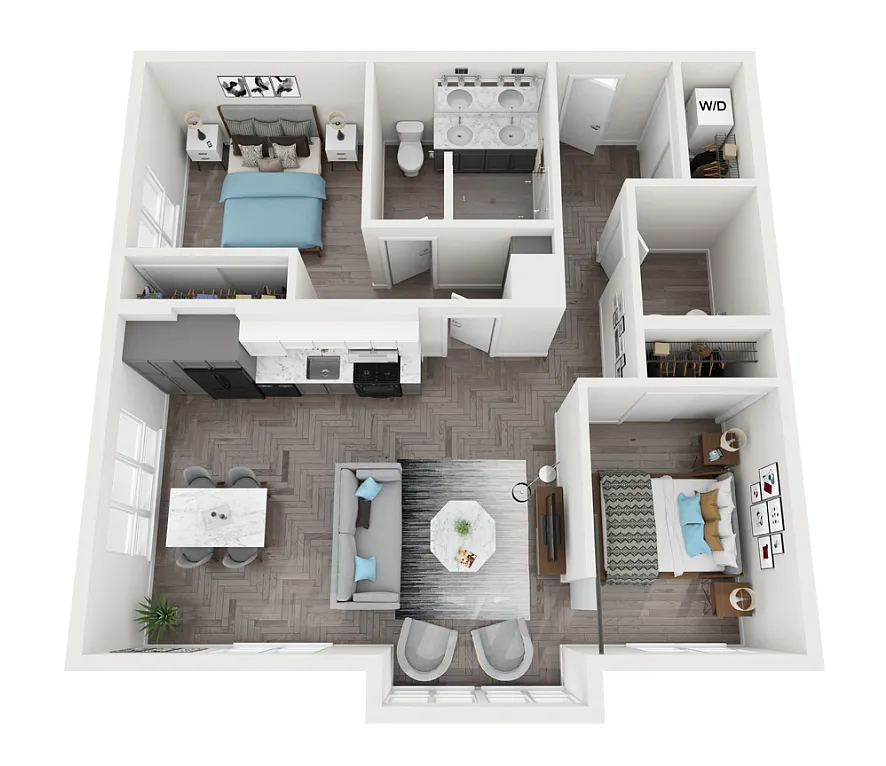Floor plan 2X15