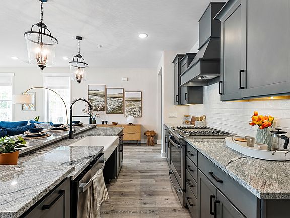 Granite countertop in kitchen