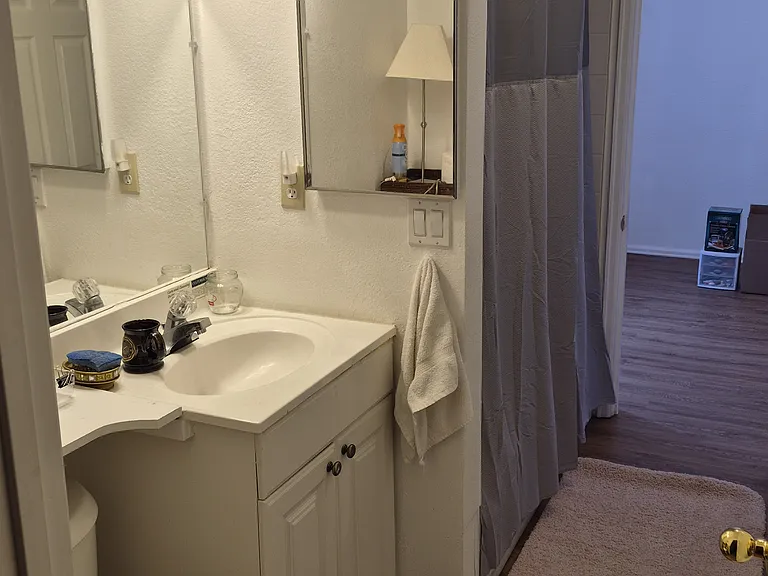 Basement "Jack and Jill" bathroom between the two basement bedrooms.