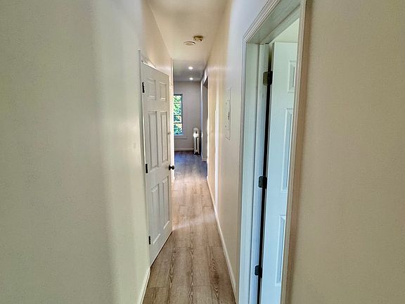Hallway with skylight