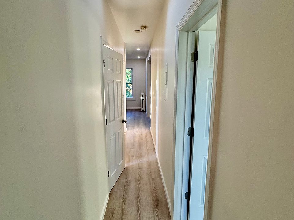 Hallway with skylight