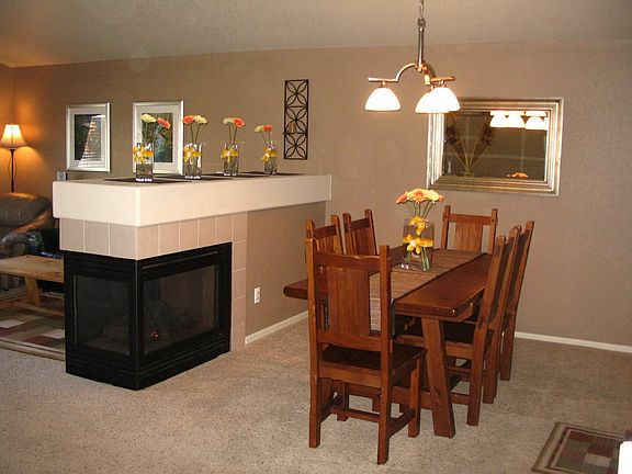 3 Sided Fireplace/Formal Dining Room