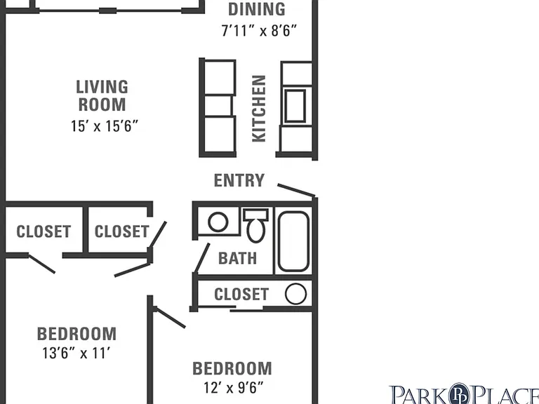2x1 l 1,000 sq ft l Park Place 2x1 l 1,000 sq ft l Park Place