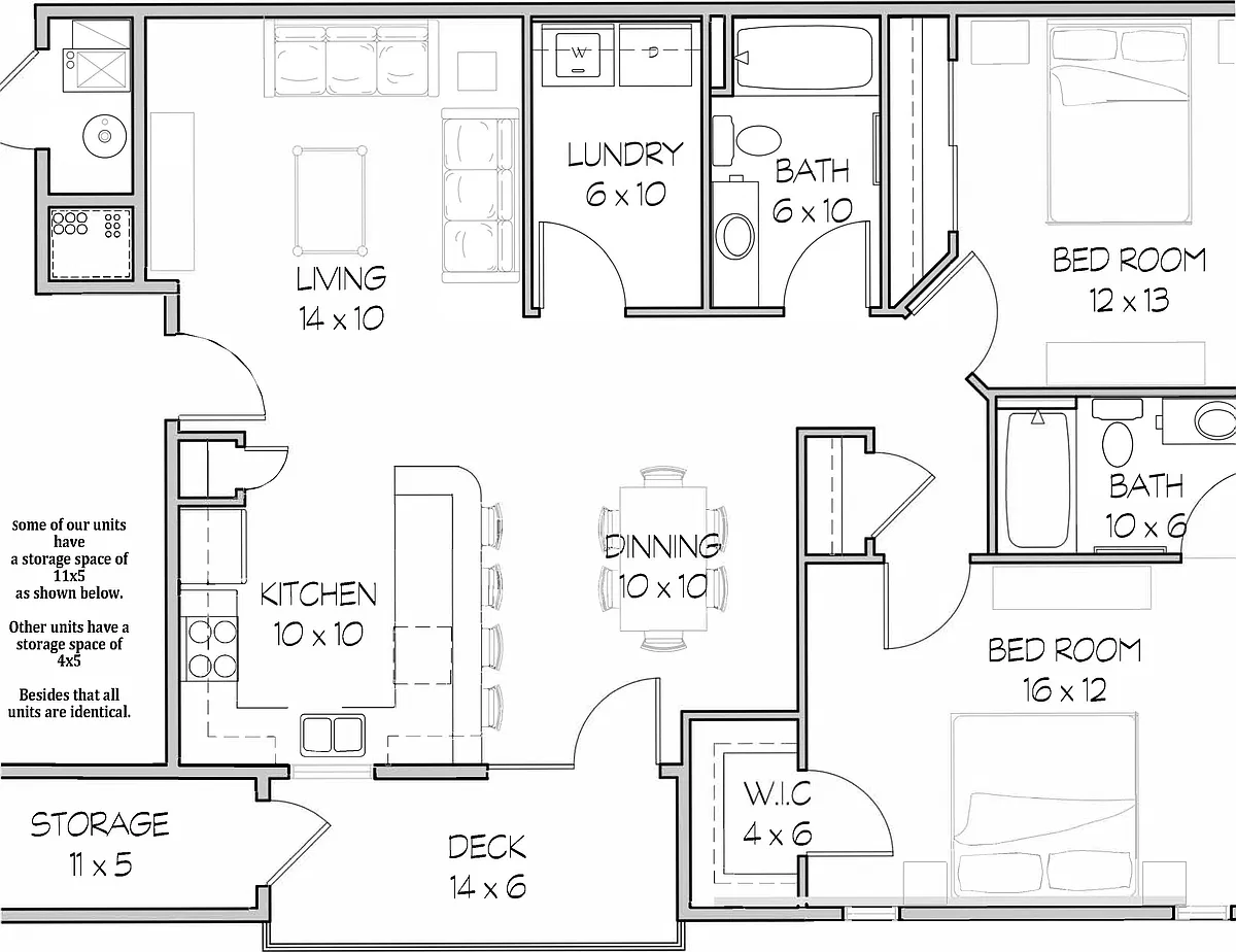 Floor plan All Units and Floorbplans are identical