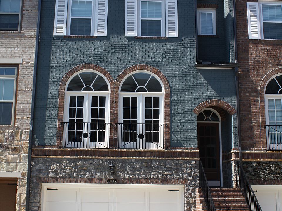 Front view of townhome