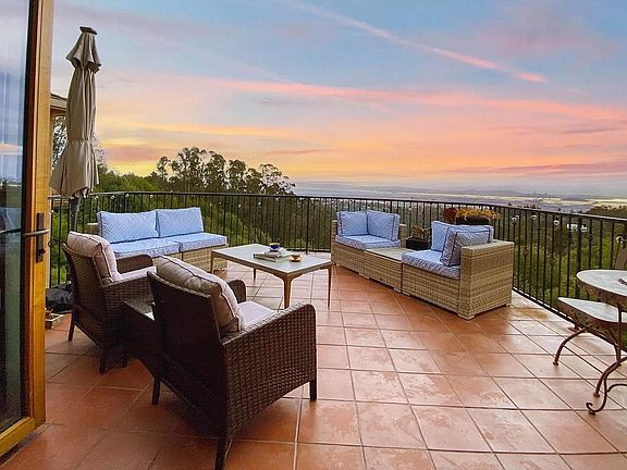Balcony in front of living room