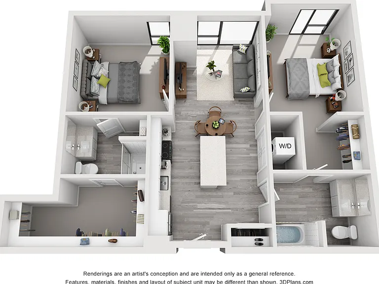 The Glenn - C8 - 2 Beds - 2 Baths - 1065 Sq. ft.