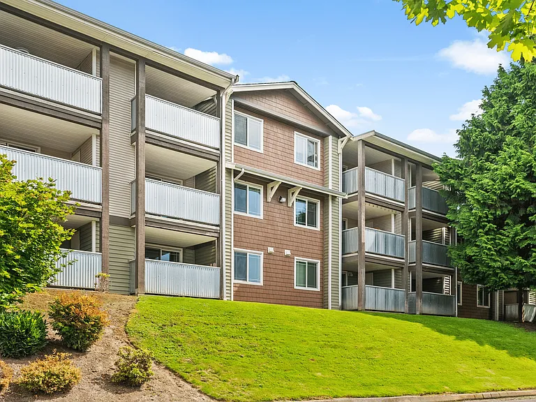 Spacious private balconies with scenic community views.