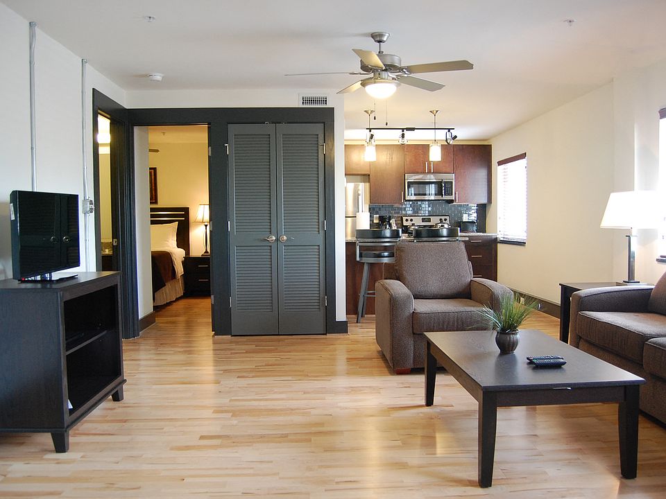 Living Room and Kitchen at 4n4 Midtown