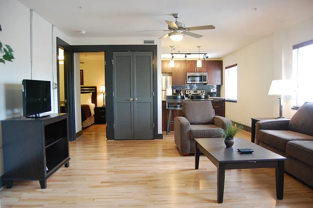 Living Room and Kitchen at 4n4 Midtown - 4N4 Midtown