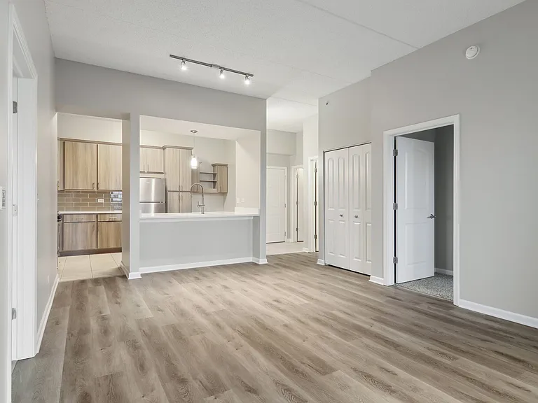 Spacious layout with wood-style flooring throughout