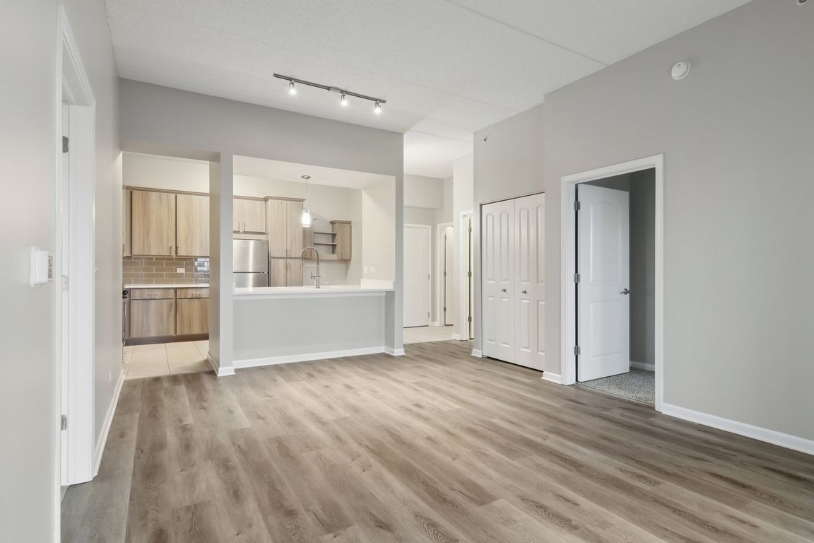 Spacious layout with wood-style flooring throughout