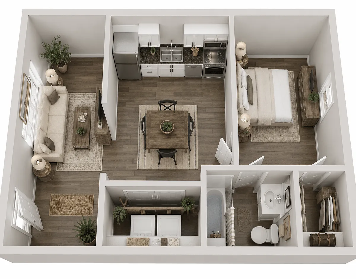 Floor plan TG 1x1R